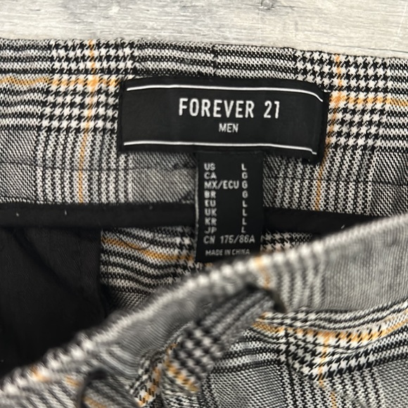 Gray Gold Plaid Drawstring Pants Size L - Picture 9 of 10